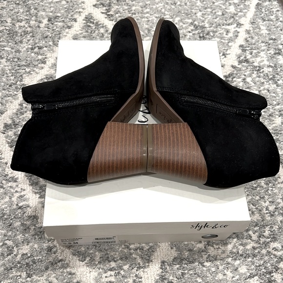 🖤 Style & Co. Black Suede Ankle Boots in Size 5.5M Very Comfortable! - Picture 7 of 10